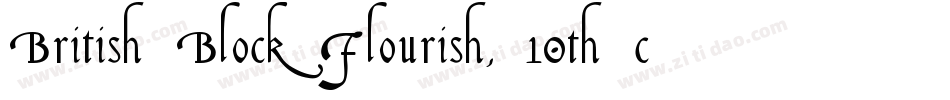 British Block Flourish, 10th c.字体转换